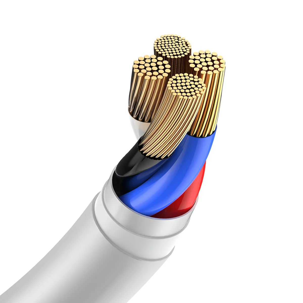 Baseus cable Simple Wisdom USB – Lightning 1,5 m 2,4A white 2 pcs
