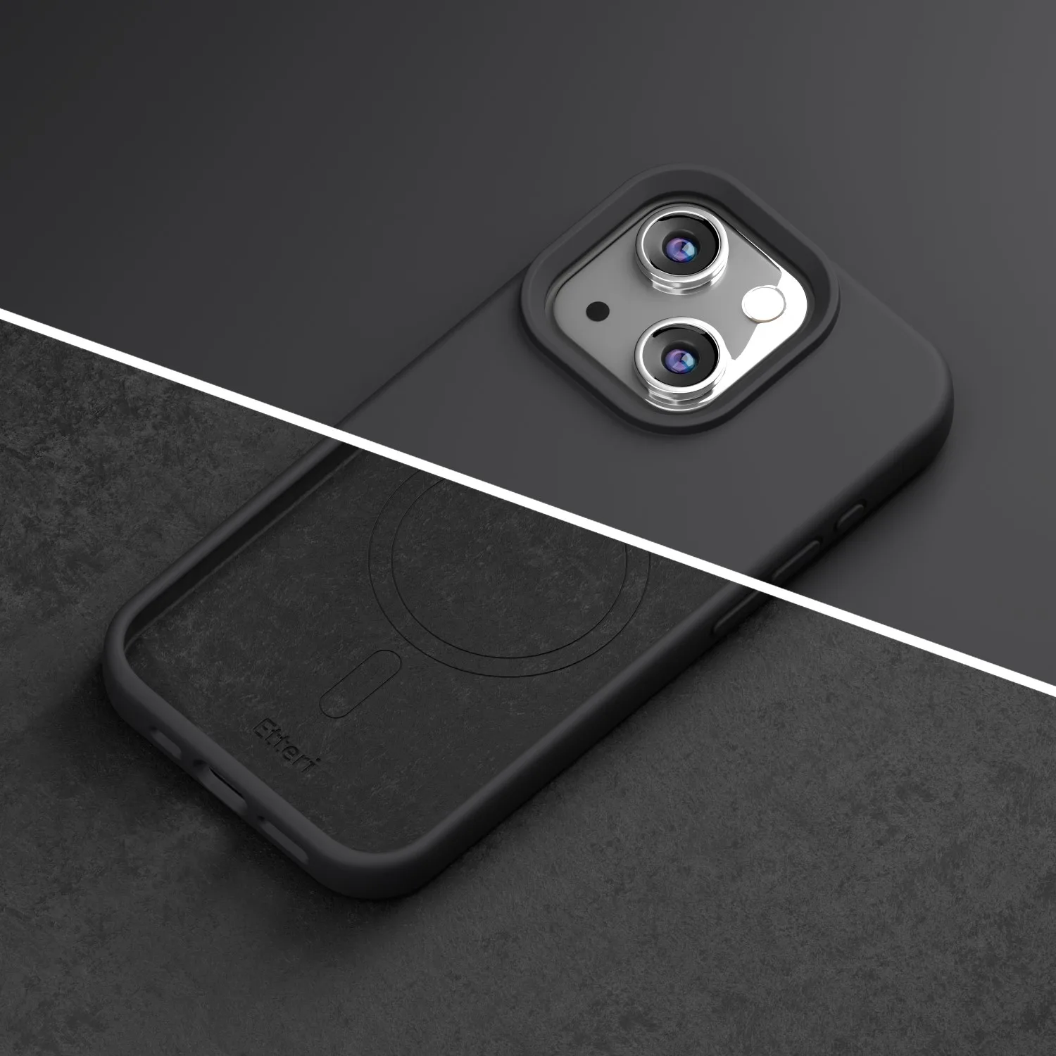 Etteri Silicone Mag case for iPhone 15 6,1″ black