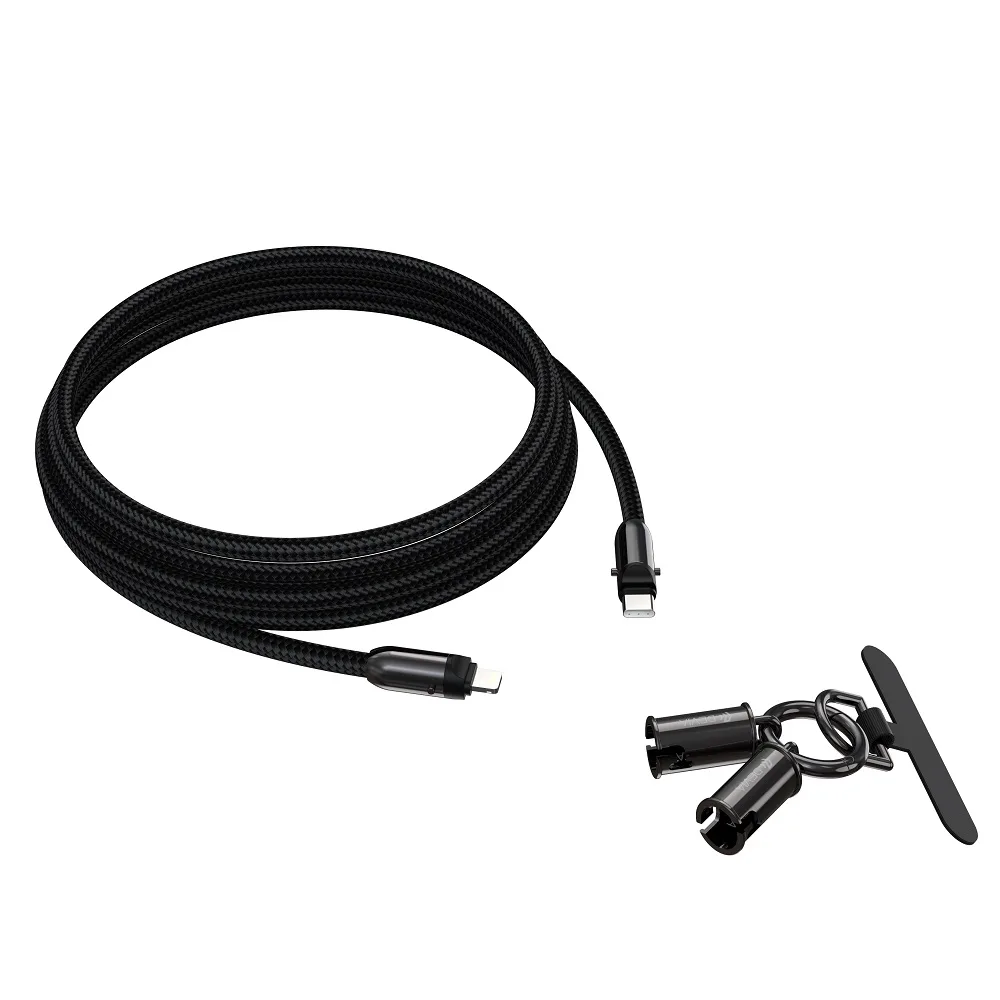 Devia sladdlina 2-i-1 PD USB-C – Lightning 1,2 m 27W svart