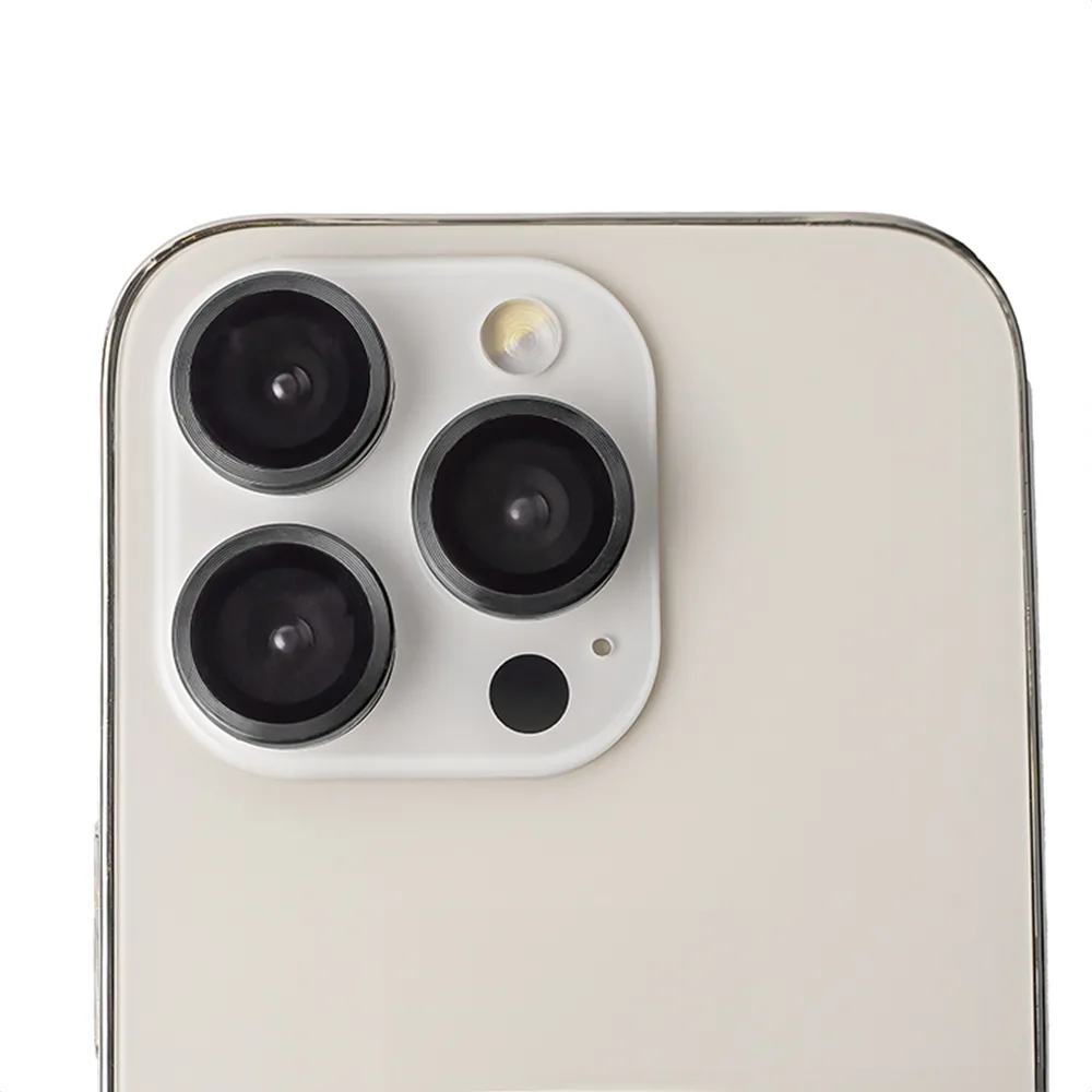 Set med linsglasögon för iPhone 13 Mini / iPhone 13 svart ram (2 st)