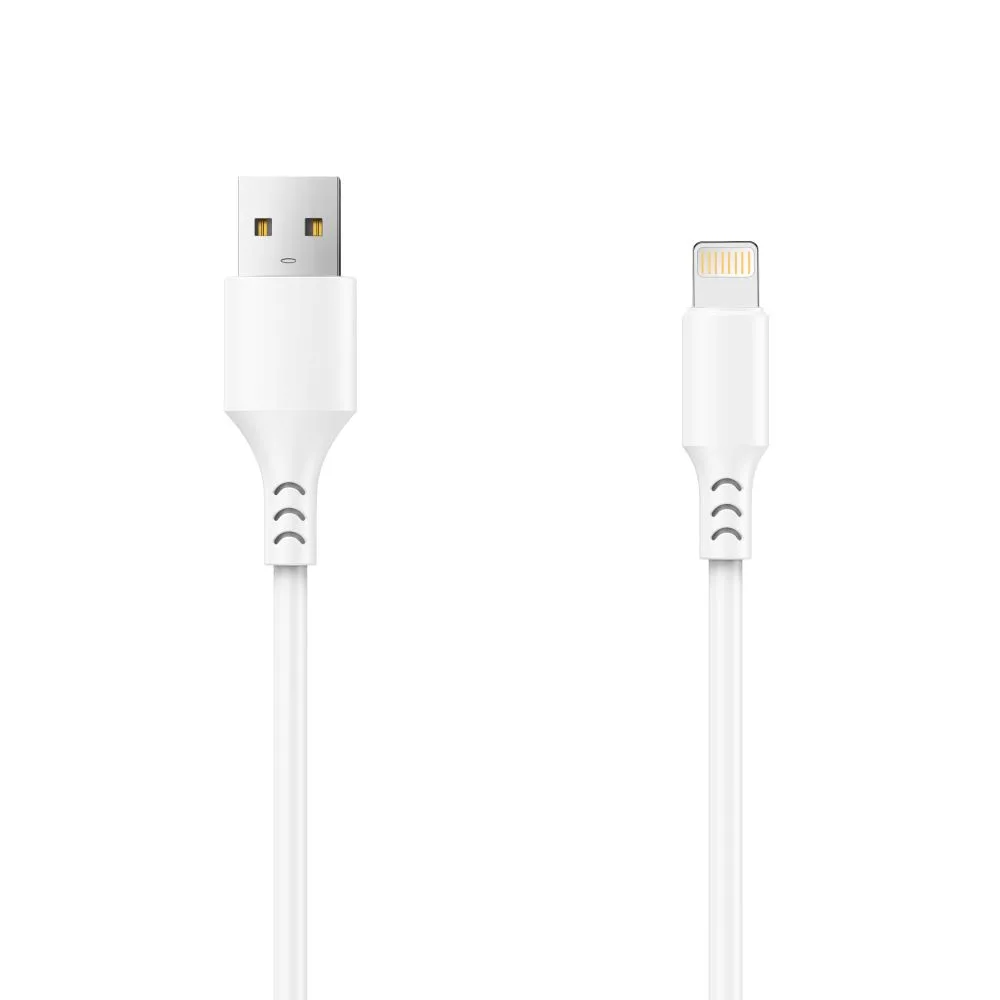 Setty USB-kabel – Lightning 1,0 m 2A vit NY