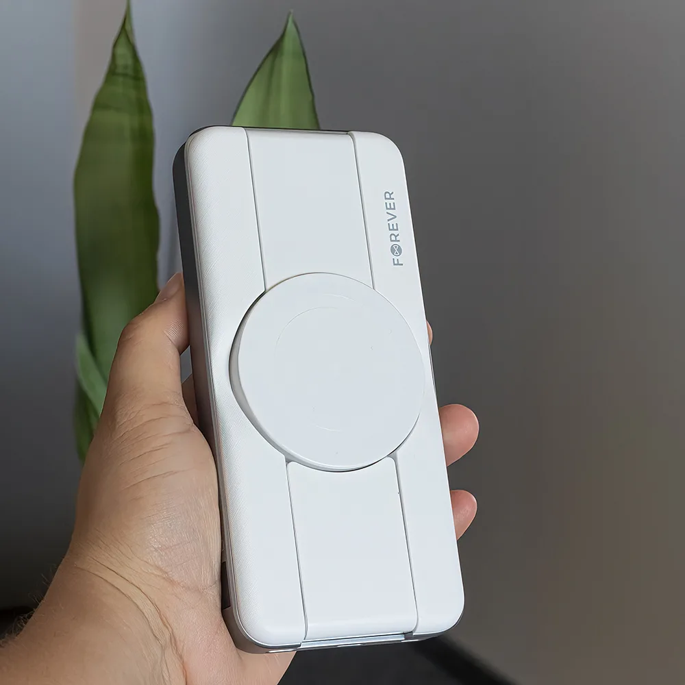 För evigt trådlös powerbank MATB-300 10000 mAh 3-i-1 vit
