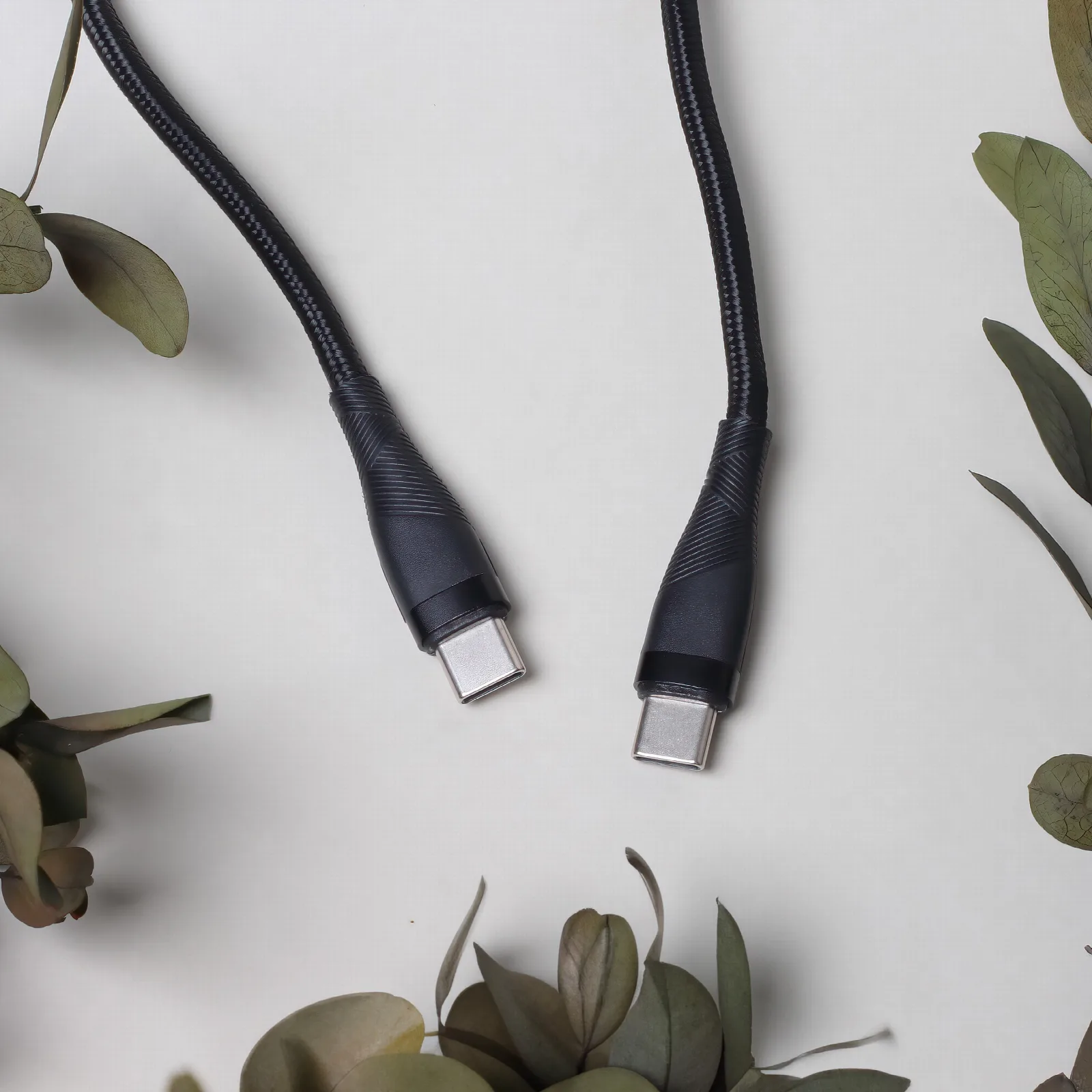 Maxlife MXUC-08 cable USB-C – USB-C 1,0 m 100W black nylon