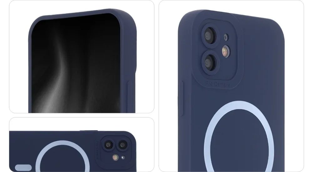 Silikon Soft Mag-fodral för iPhone 14 6,1″ mörkblå