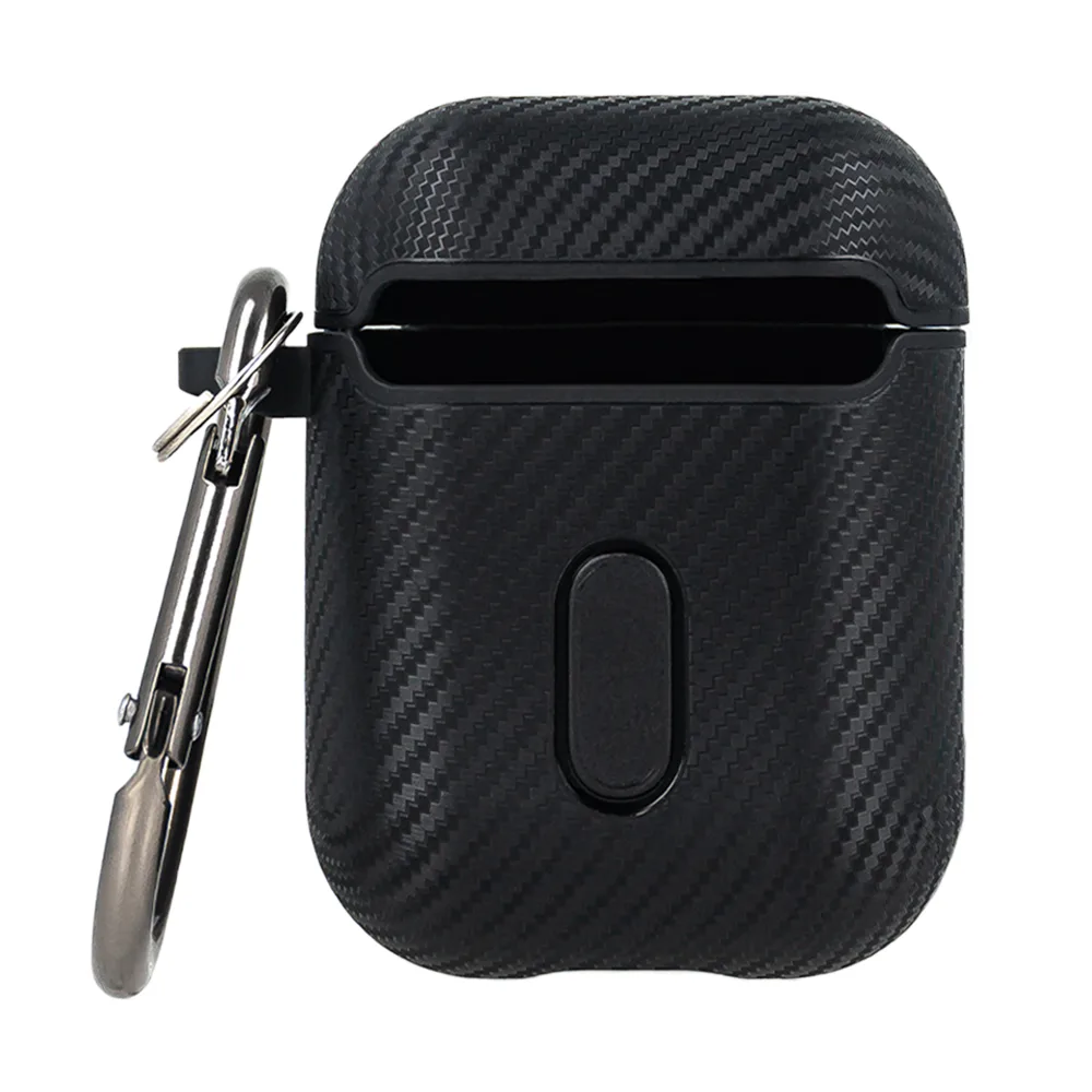 Kolfibershölje till AirPods / AirPods 2 – svart