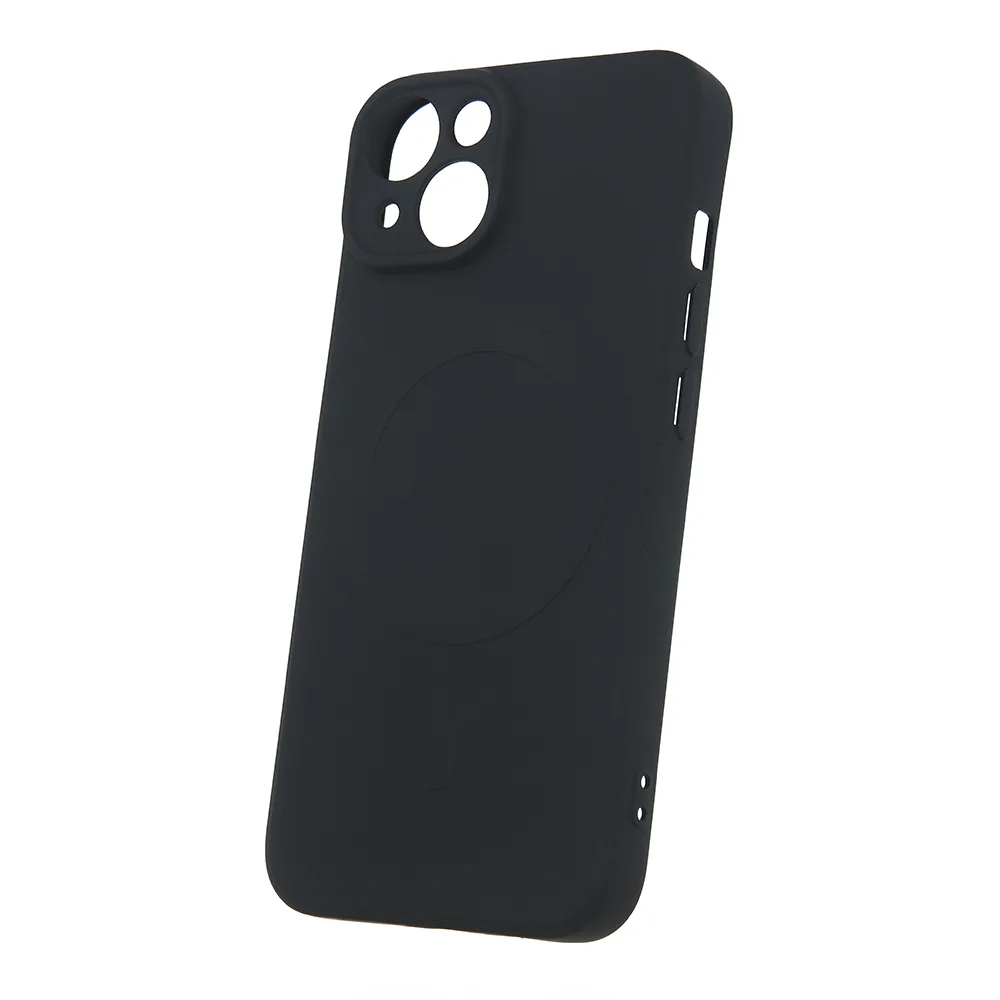 Enkel färgad Mag-fodral för iPhone 16e i svart