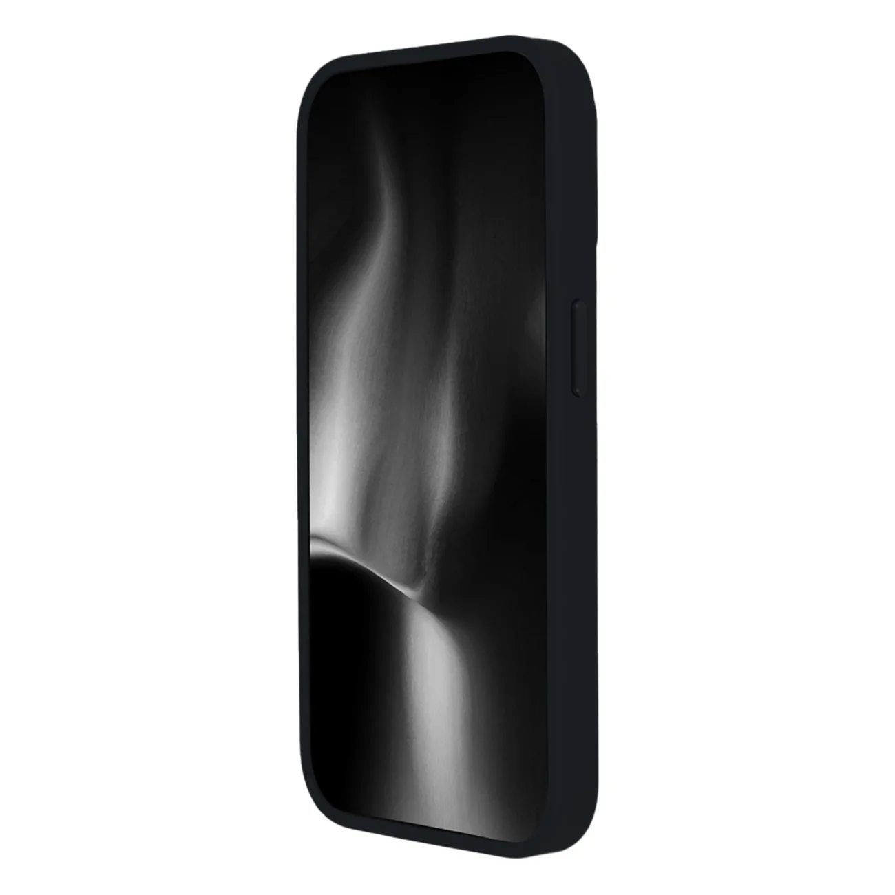 Svart satin elegant matt skal för iPhone 16 Plus