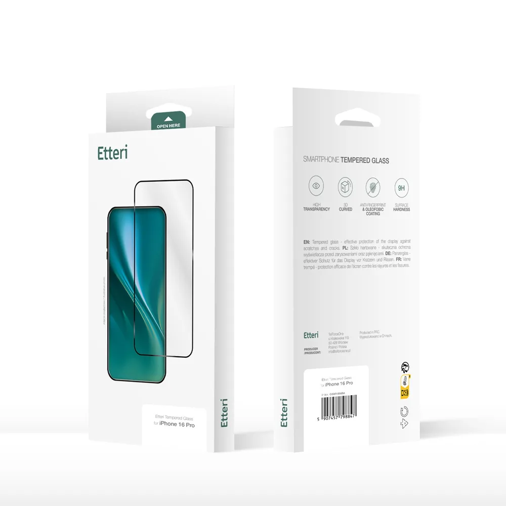 Etteri tempererat glas 9D för Samsung Galaxy A16 4G / A16 5G
