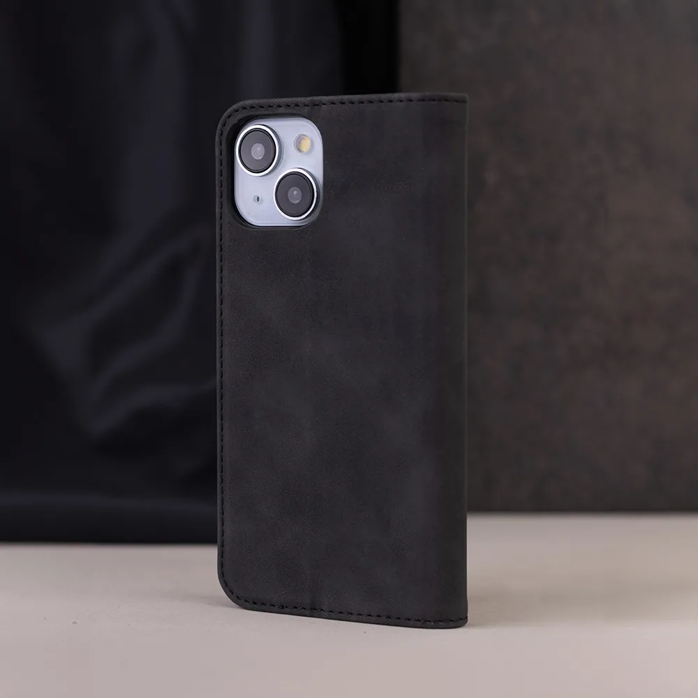 Smart Suede-fodral för Samsung Galaxy A15 4G / A15 5G i svart