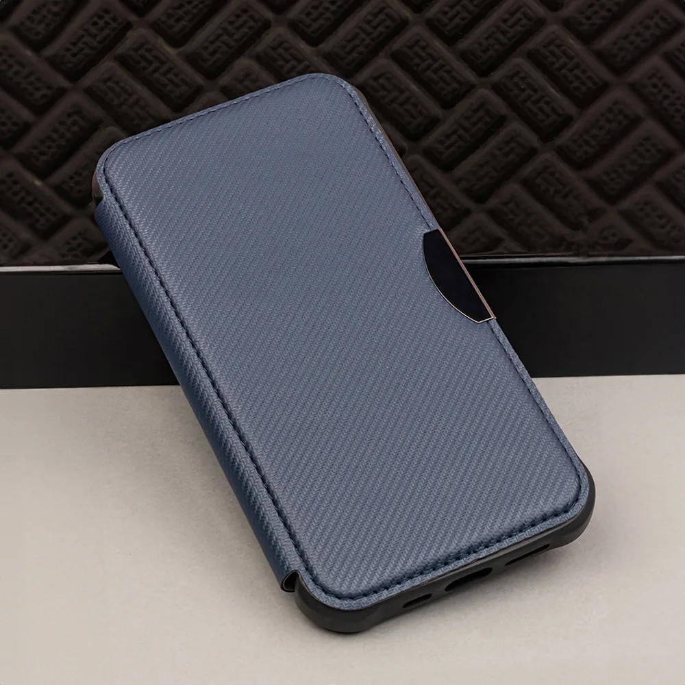 Smart Carbon-skal för Samsung Galaxy A15 4G / A15 5G marinblått