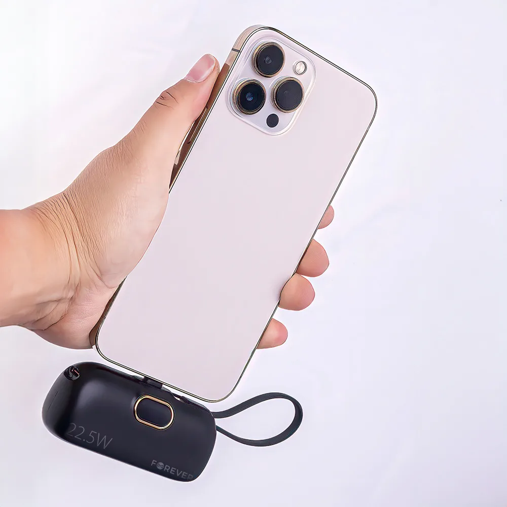 Forever mini power bank MTB-100 22.5W 5000 mAh USB C black