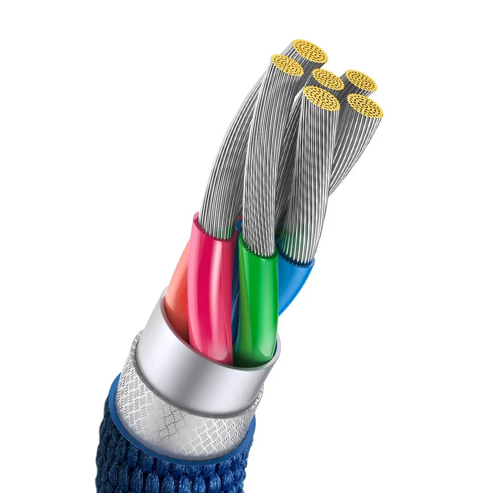 Baseus cable Crystal Shine USB – USB-C 1,2 m 100W blue