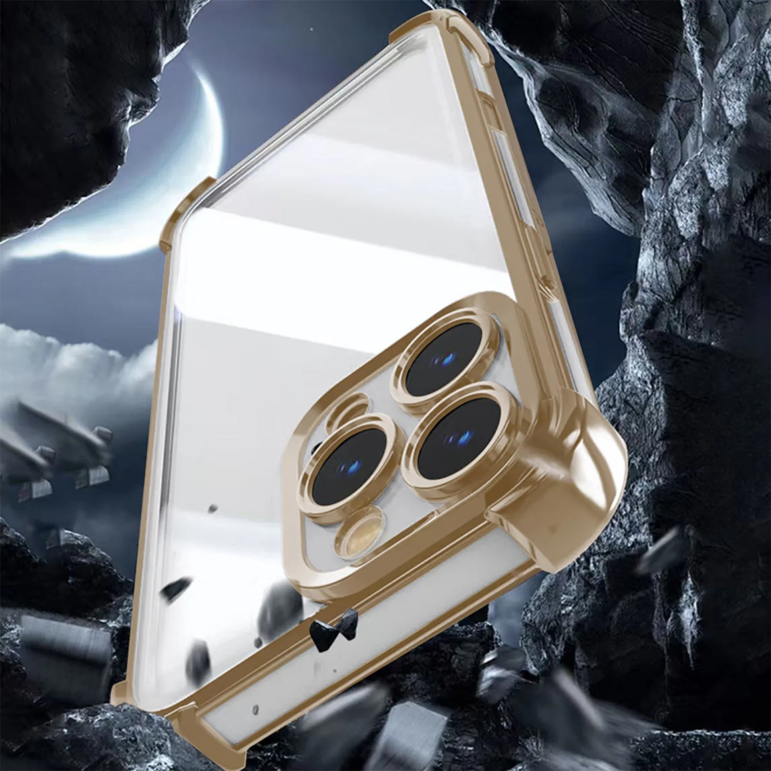 Anti Shock Chrome-fodral för iPhone 12 6,1″ guld
