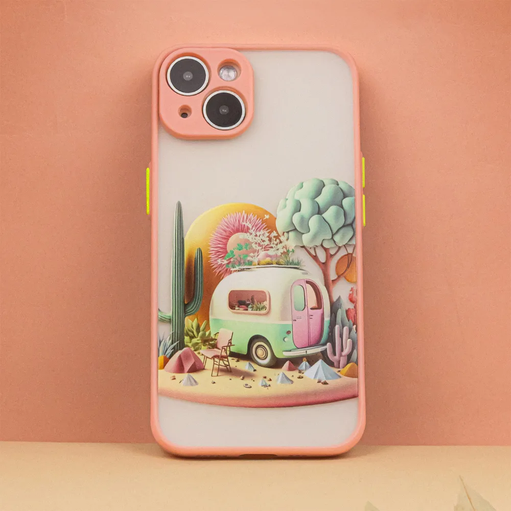 Ultra Trendigt fodral till iPhone 12 6,1″ Resa rosa