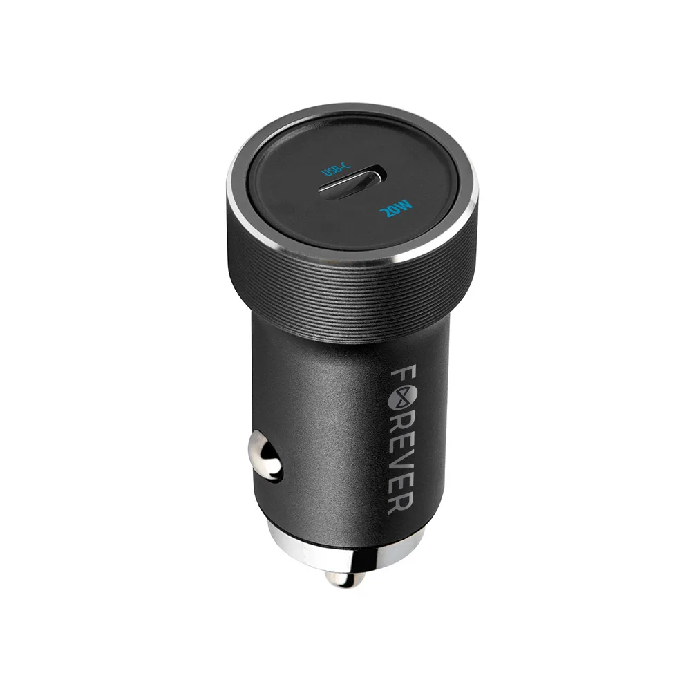 Forever CC-06 PD QC bil-laddare 1x USB-C 20W svart