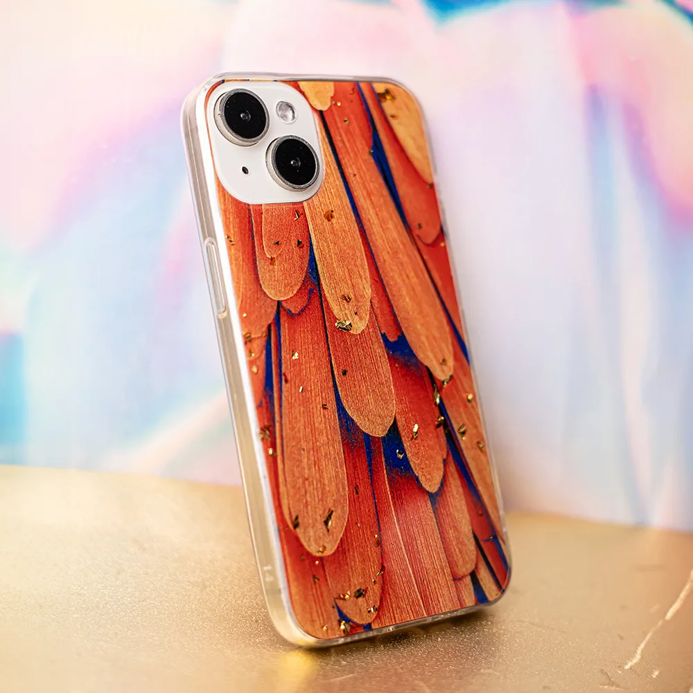 Guld Glam fodral till Samsung Galaxy A14 4G / A14 5G orange