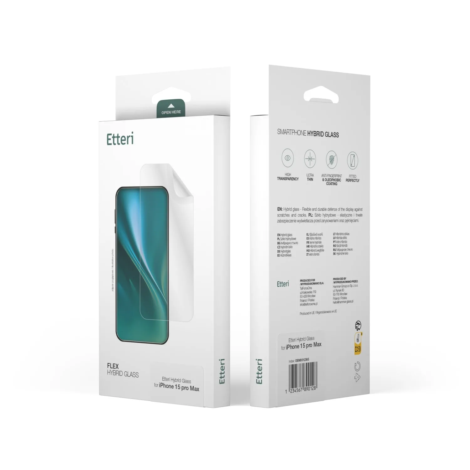 Etteri hybrid glass for iPhone 15 6,1″