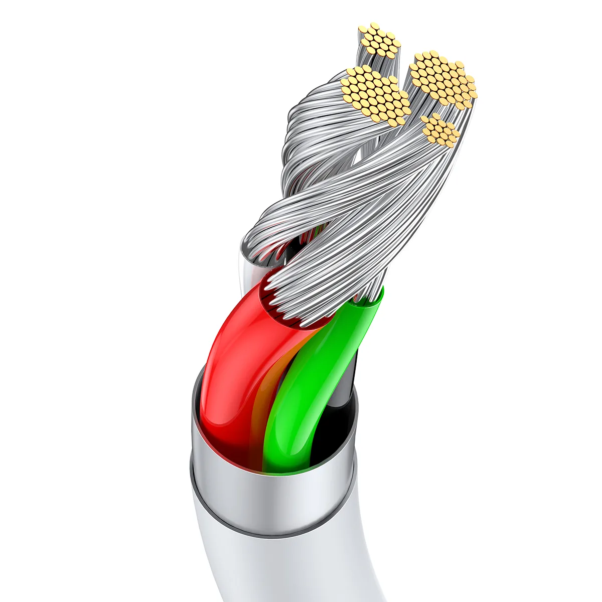 Baseus kabel Superior USB – USB-C 1,0 m vit 66W