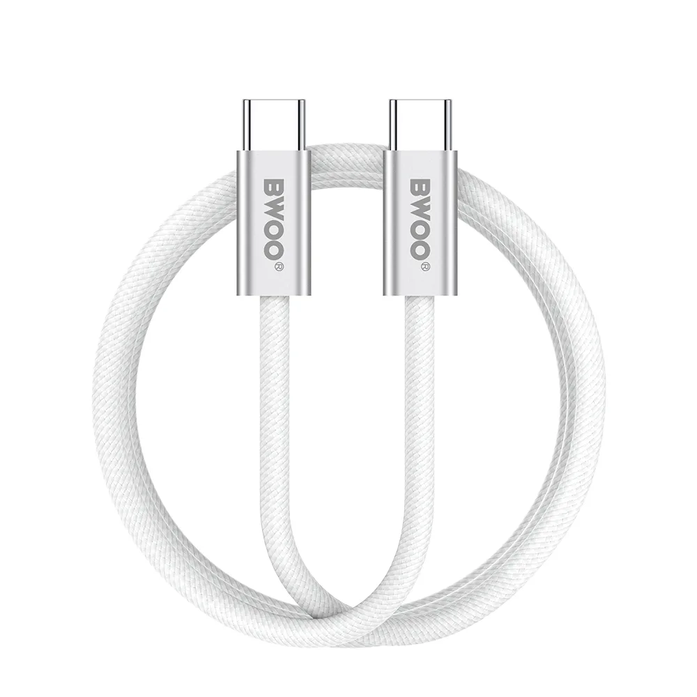 BWOO 240W braided cable USB-C – USB-C BO-X317C-C 1m white
