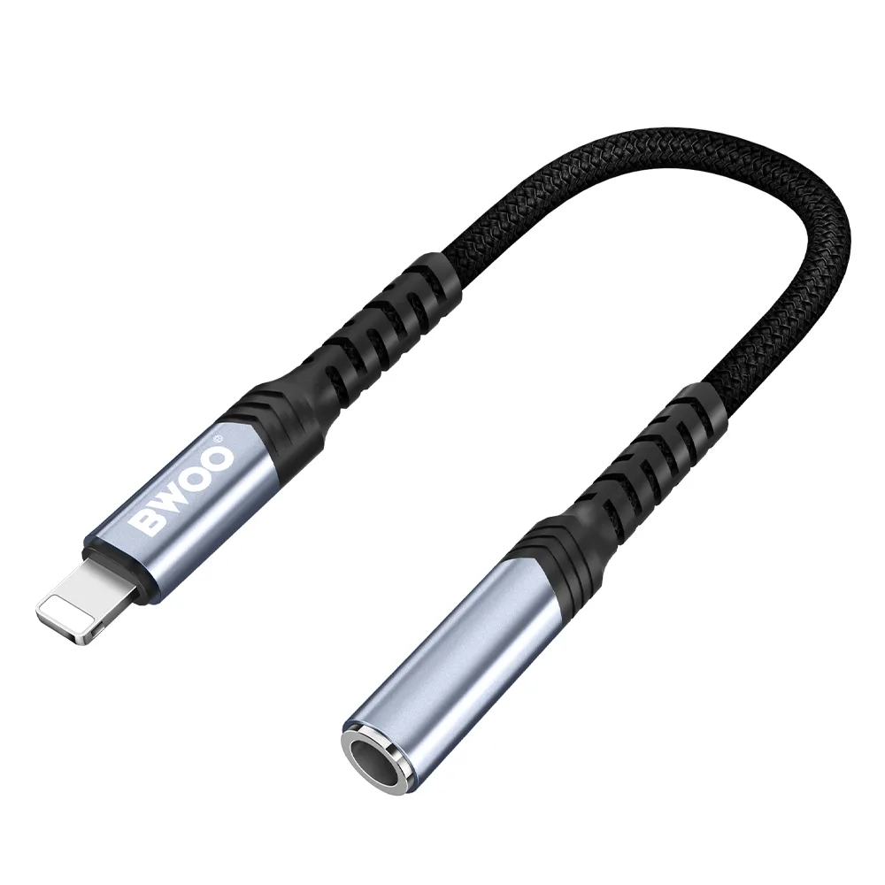 BWOO Adapter AUX 3.5mm – Lightning Black BZ48