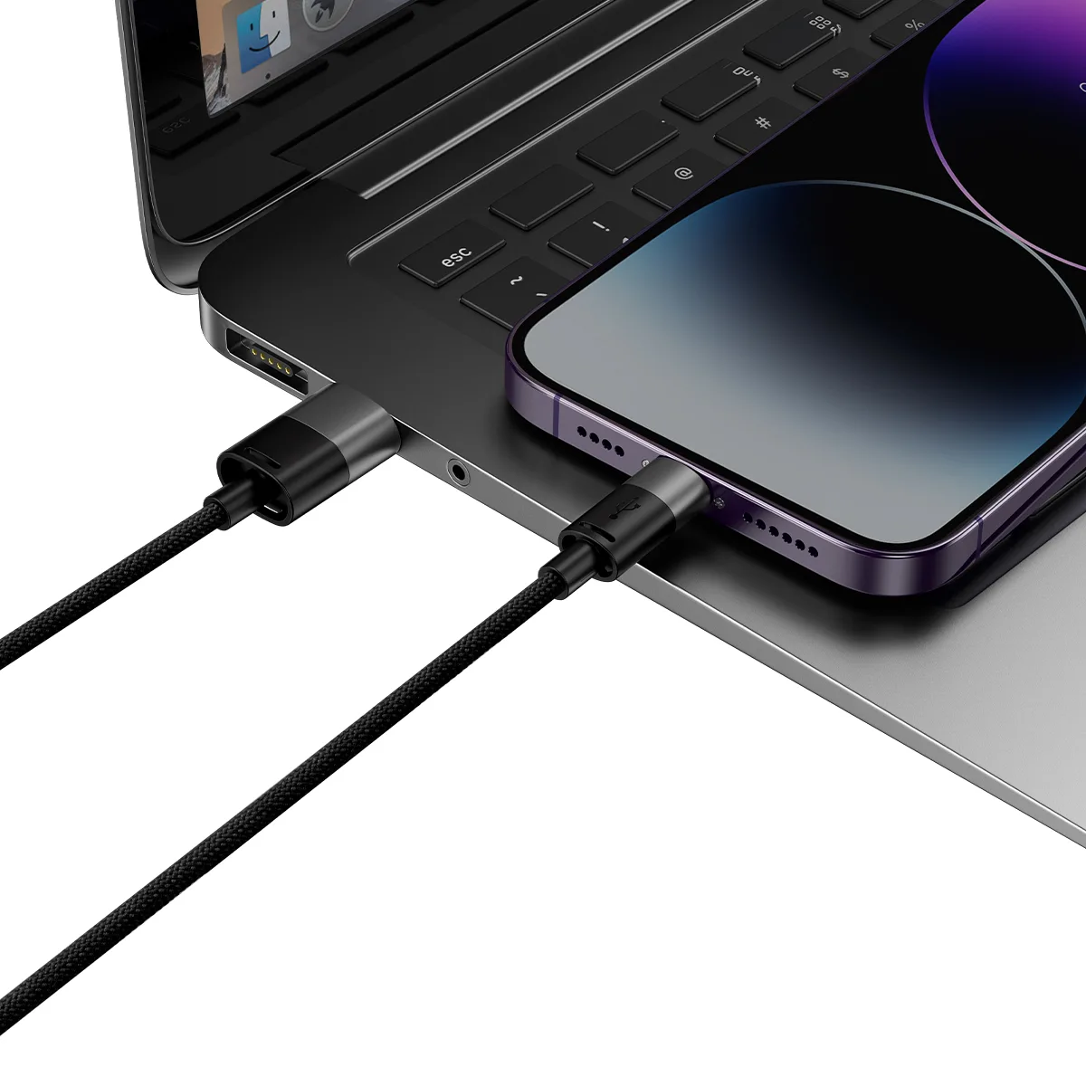 Baseus cable 3in1 StarSpeed USB – micro USB + Lightning + USB-C 1,2m 3,5A black
