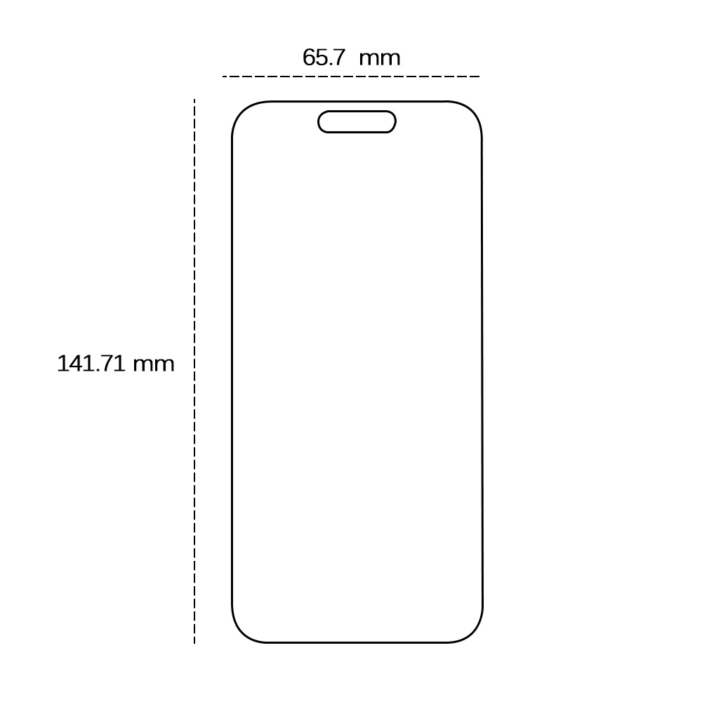 Härdat glas 2,5D för iPhone 15 Pro 6,1″