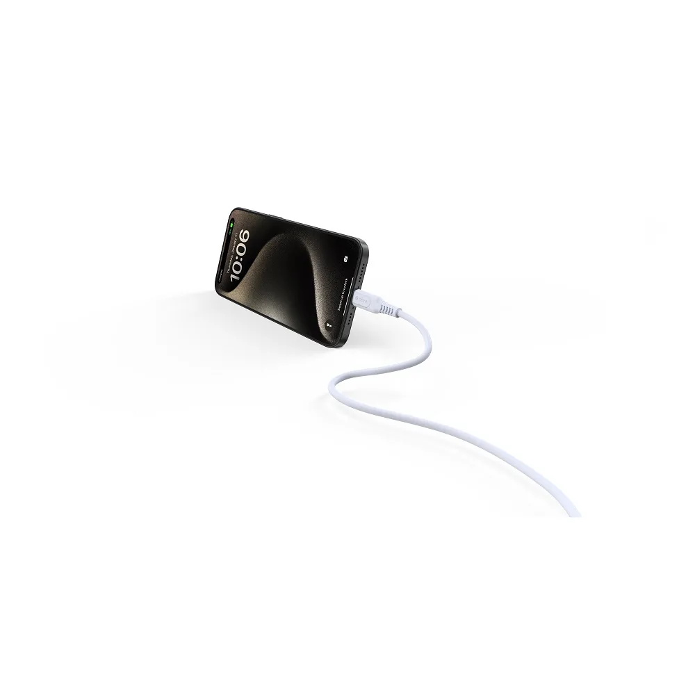 Devia-kabel GRS EC636 PD USB-C – USB-C 1,0 m 60W 3A vit