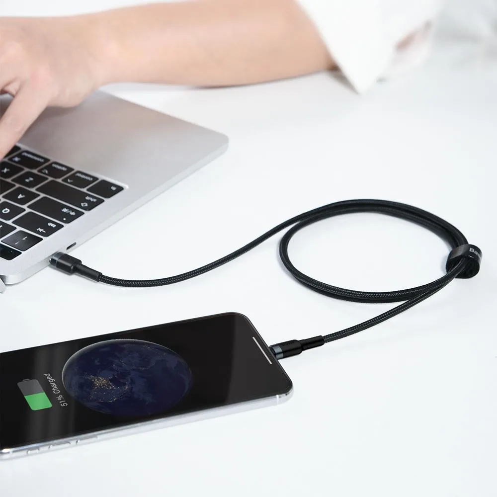 Baseus cable Cafule PD USB-C – Lightning 1,0 m gray-black 18W