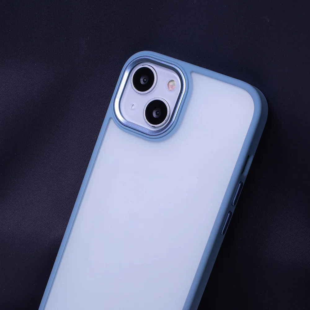 Satin Matt fodral för iPhone 15 Pro 6,1″ blå