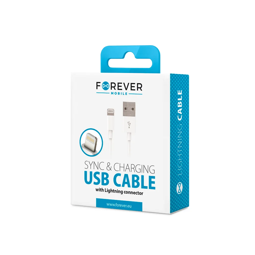 Förevigt kabel USB – Lightning 1,0 m 1A vit