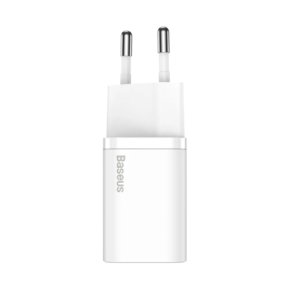 Baseus väggladdare Super Si PD 25W 1x USB-C vit + USB-C – USB-C-kabel