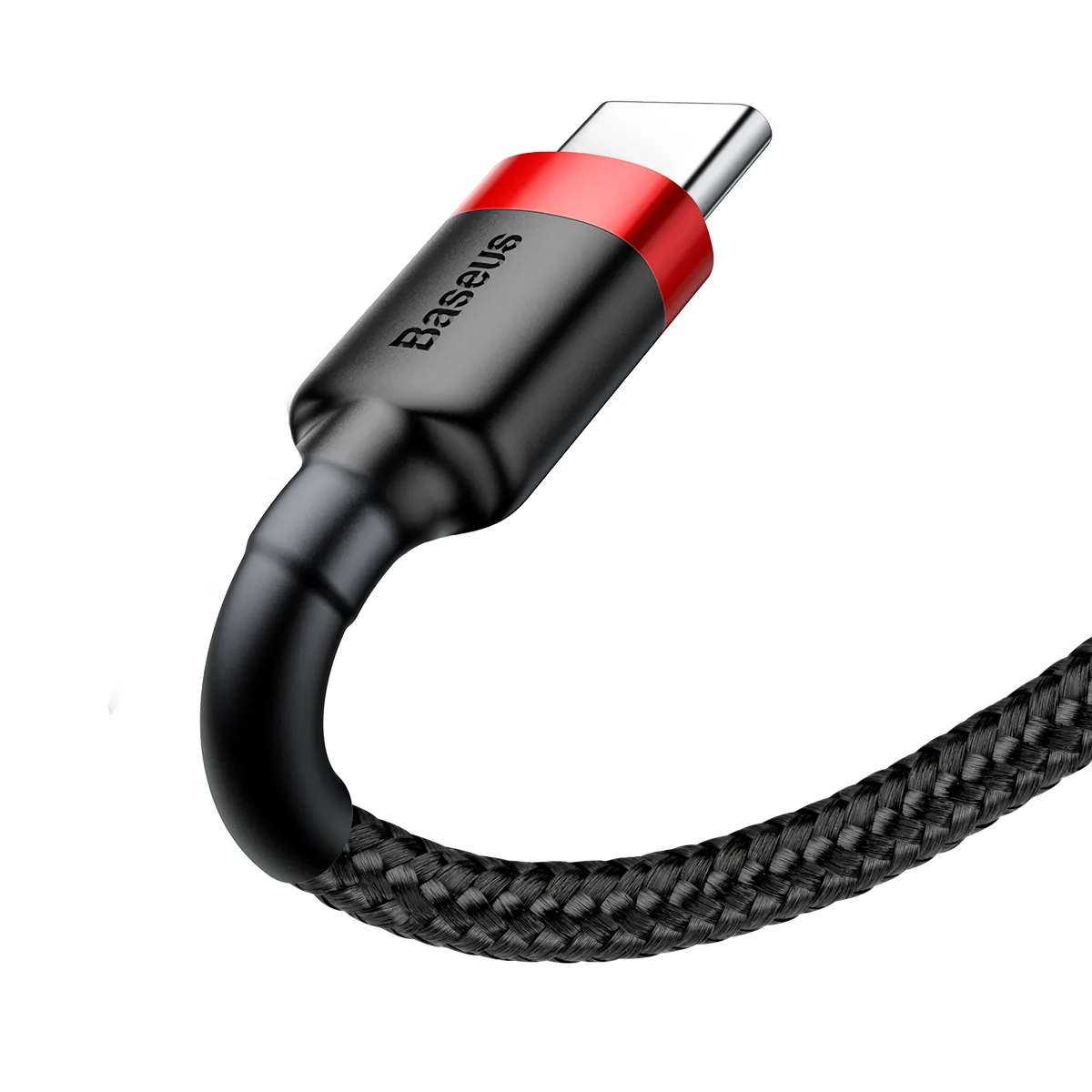 Baseus sladd Cafule USB – USB-C 2,0 m 2A röd-svart