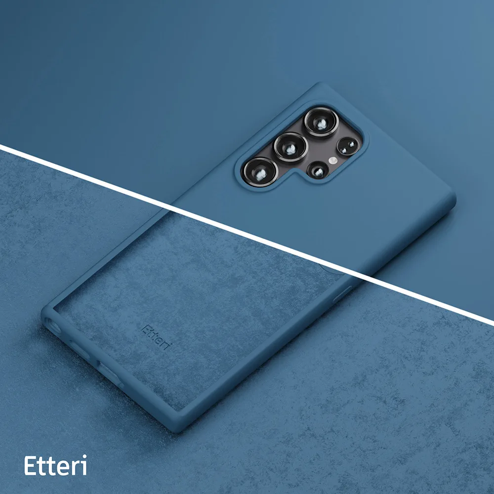 Etteri Silicone case for Samsung Galaxy S25 Ultra dark blue