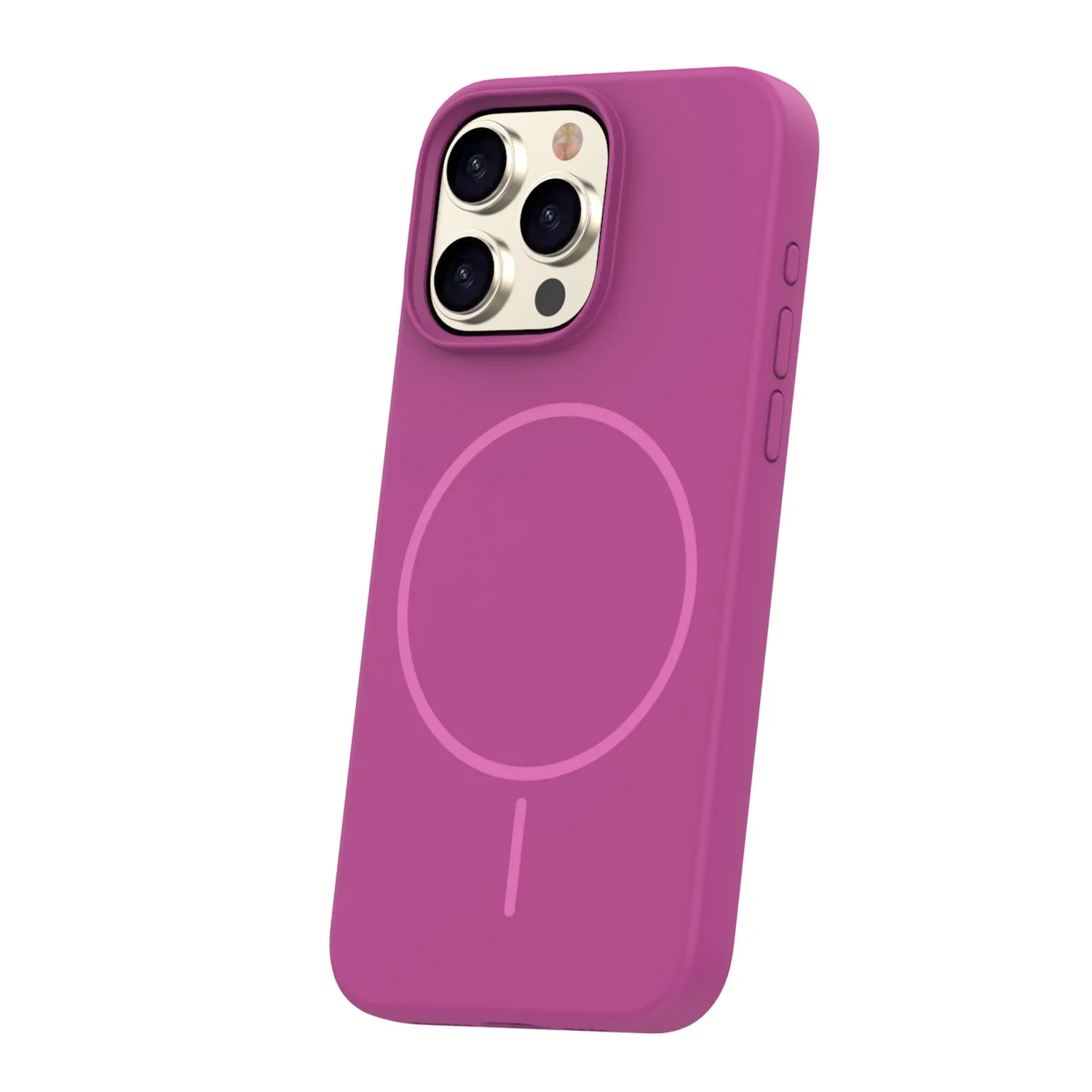 Silicone Thin Mag case for iPhone 16 Pro 6,3″ fuschia