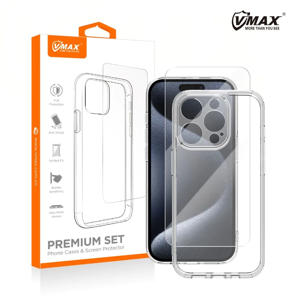 Vmax set fodral + glas 2,5D premium för Samsung Galaxy S23 Plus
