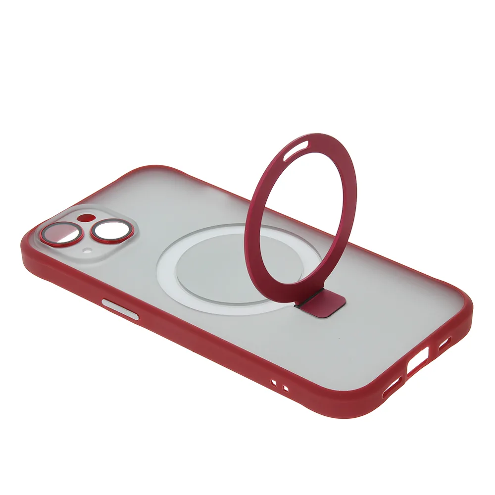 Mag Ring-fodral för iPhone 15 6,1″ rött