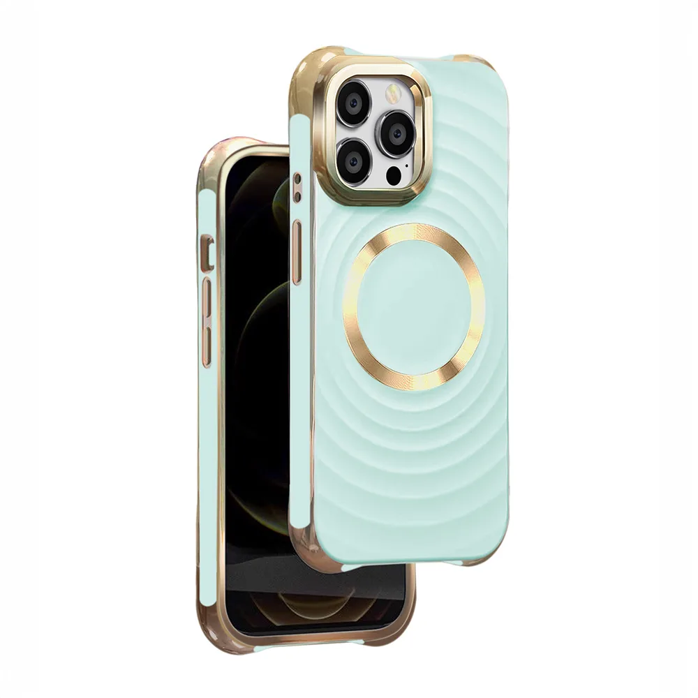 Circle Glam Mag-fodral för iPhone 14 Pro 6,1 tum i mintfärg