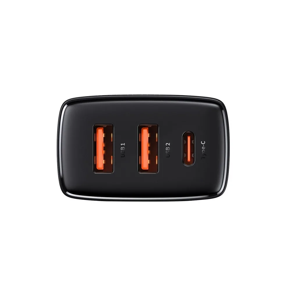 Baseus wall charger Compact PD 30W 1x USB-C 2x USB black