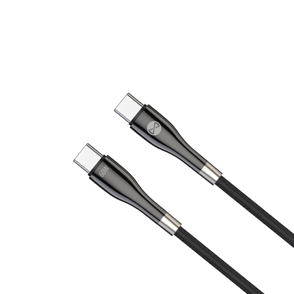 Forever Sleek cable USB-C – USB-C 1,0 m 60W black