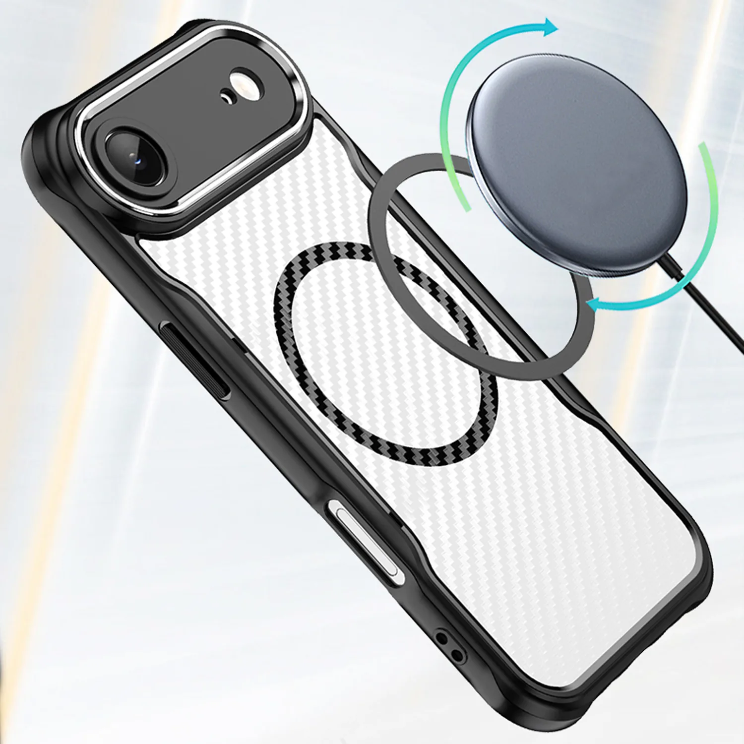 Defender Carbon Mag case for iPhone 17 Air 6,6″ black