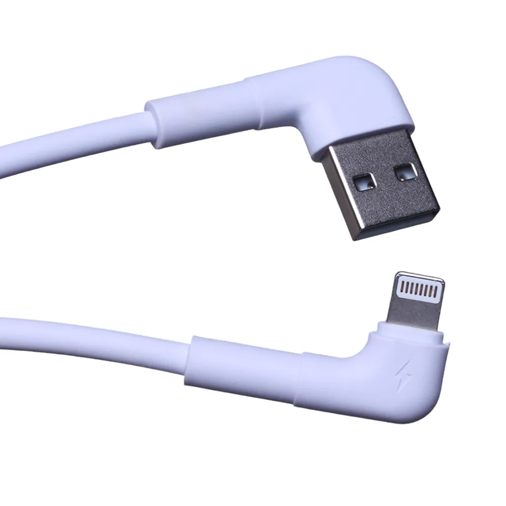 Maxlife MXUC-09 vinklad USB-Lightning-kabel 1,0 m 2,4A vit