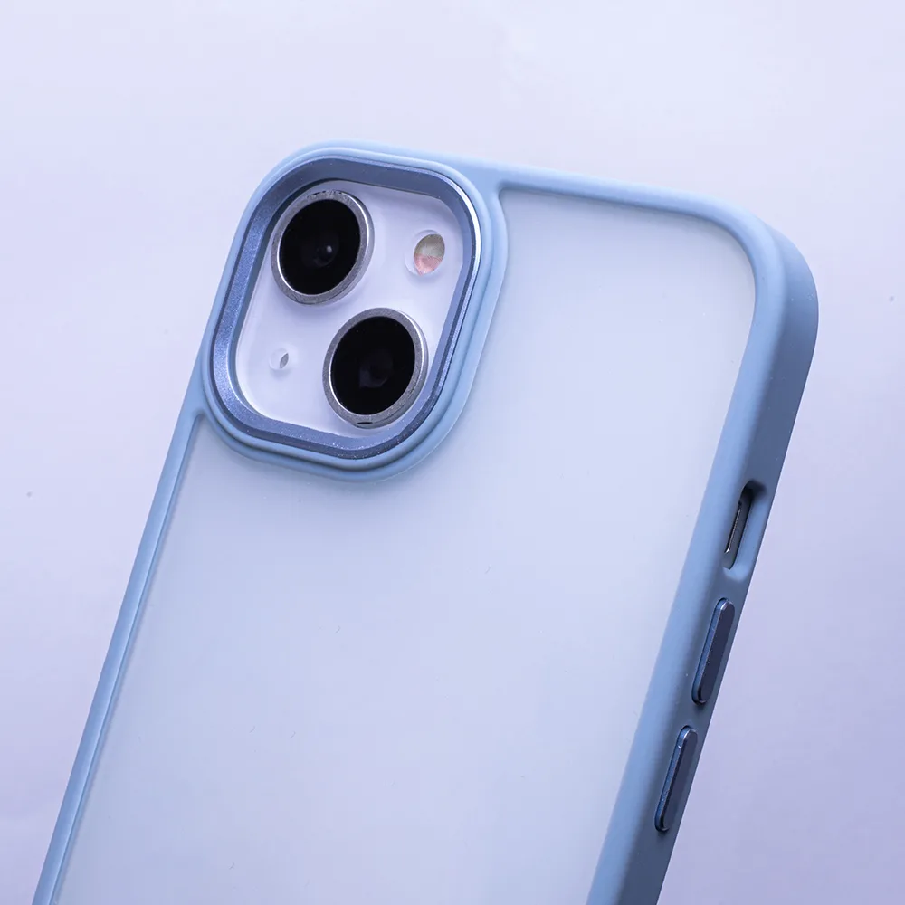 Satin Matt fodral för iPhone 15 Pro 6,1″ blå