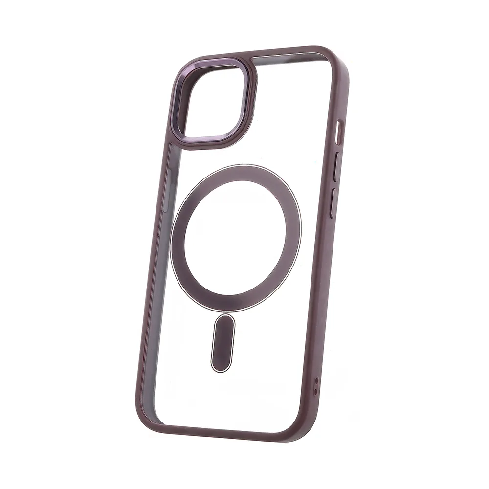 Satin Clear Mag-fodral för iPhone 12 / 12 Pro 6,1″ i lila