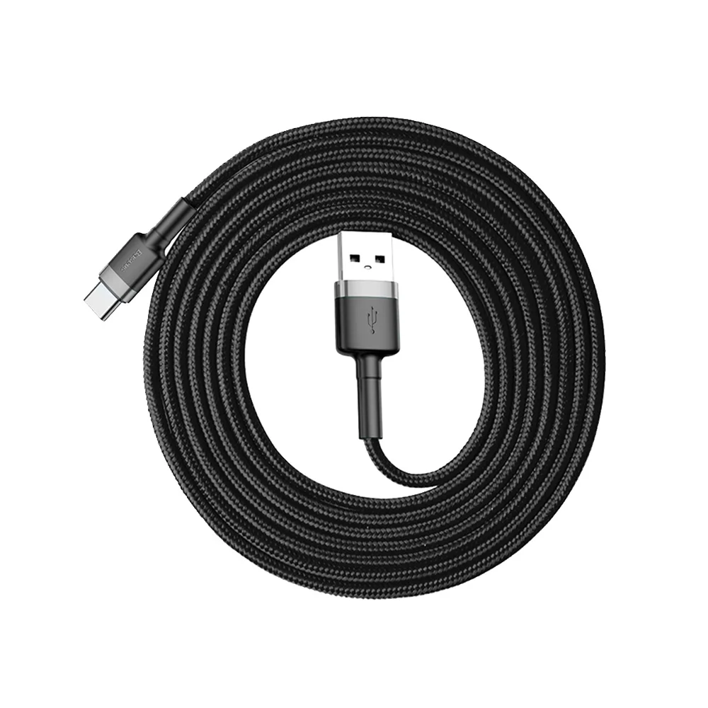 Baseus cable Cafule USB – USB-C 2,0 m 2A gray-black