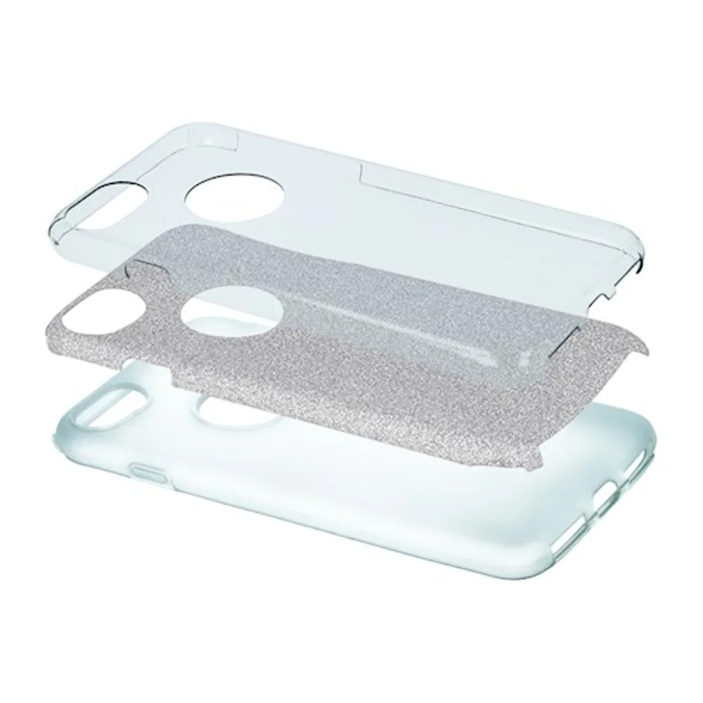 Glitter 3in1 case for Samsung Galaxy A51 silver