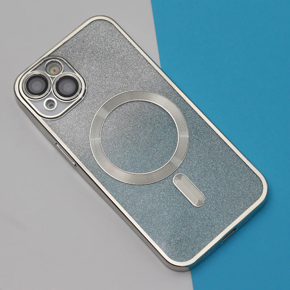 Glitter Chrome Mag-fodral för iPhone 12 6,1″ silvergradient