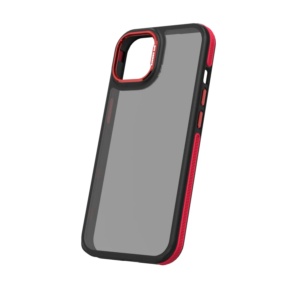 Kristallsvart fodral för iPhone 13 / 14 6,1″ röd