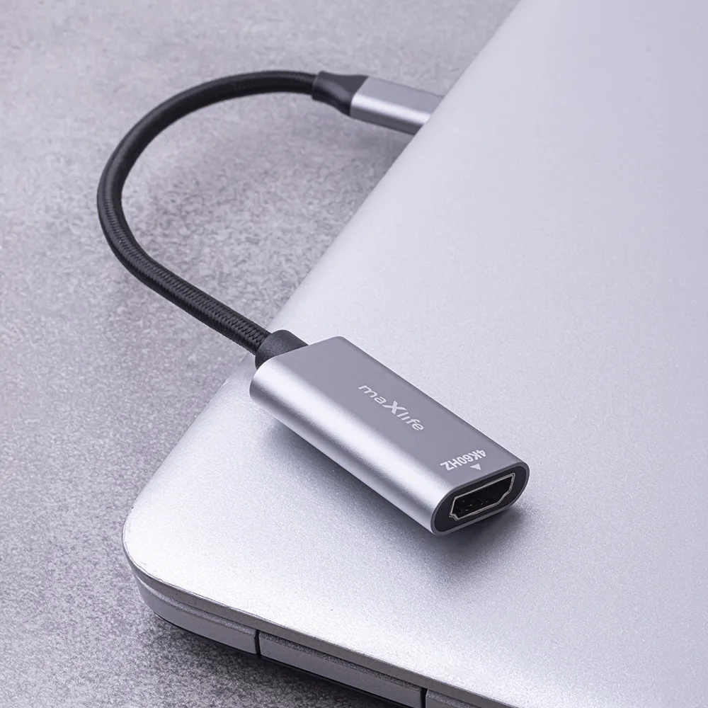 Maxlife adapter MXHC-01 HDMI – USB-C 4K 60HZ black