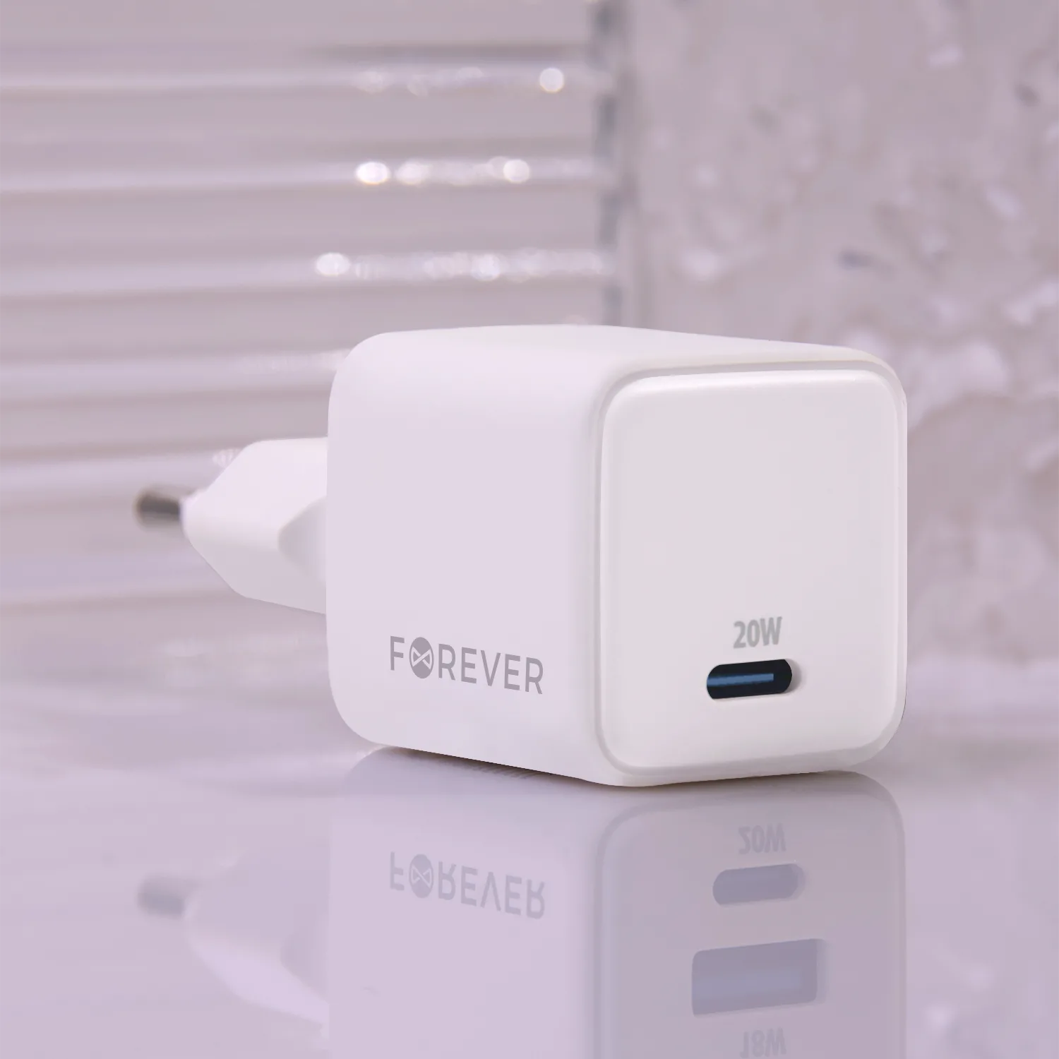 Evighets TC-08-20C GaN PD QC-laddare 1x USB-C 20W vit
