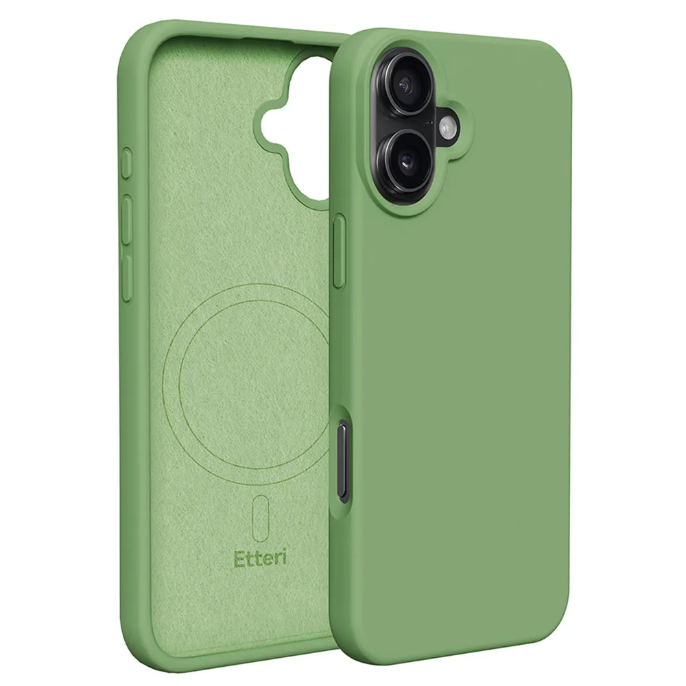Etteri Silicone Mag-fodral för iPhone 16 6,1″ ljusgrönt